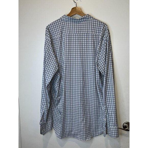 Bonobos Mens Long Sleeve Blue Checkered Button-Up Shirt Long XXL - Picture 5 of 9